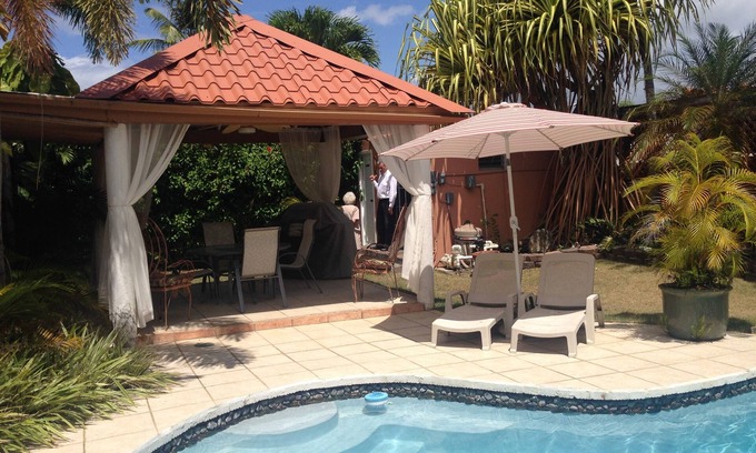 Dorado del Mar House | Tropical Home with Pool, A/C and 3 blocks to beach, Gated Security