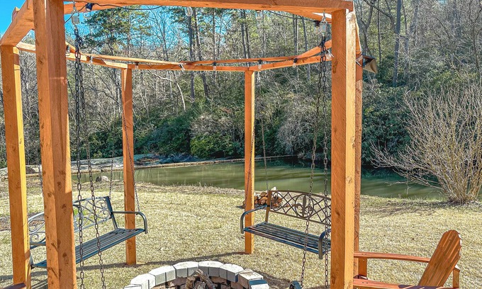 Tamassee House | TWO Home Resort ON a Private Waterfall!