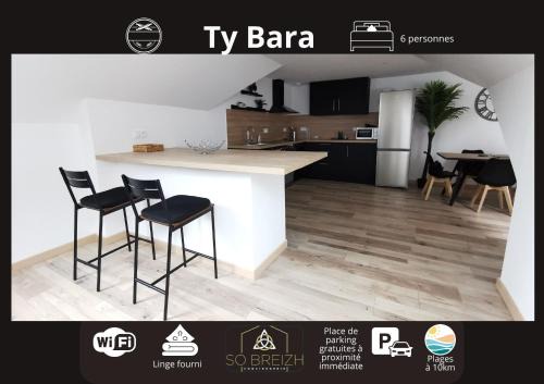 Melgven Apartment | Ty Bara - wifi - plages à 10 min - 6 voyageurs
