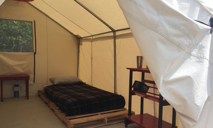 Sturgis RV Rental | Unique Glamping tent with 2 twin beds in Sturgis South Dakota