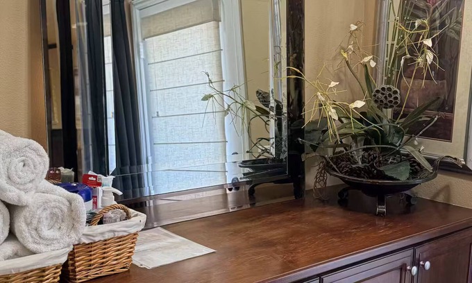 Alessandro Heights Apartment | Upstairs 2BR Retreat/Balcony, Pool & Hot Tub