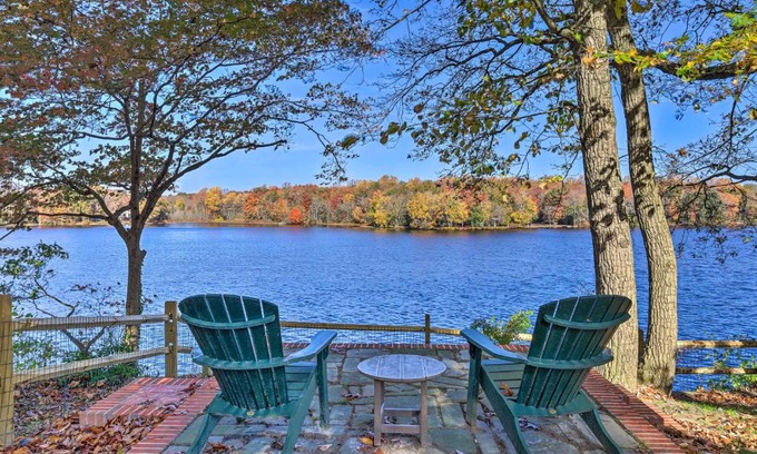 Milford House | Vibrant Milford Home with Boat Dock and Patio!