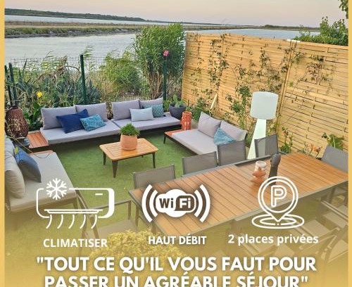 Frontignan House | Villa Familiale avec Vue Lagune Nature Plage à Pied Clim Parking Prive
