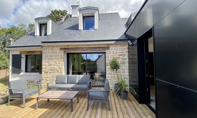 Combrit House | Villa H Ste Marine with jacuzzi in a quiet area, fully renovated