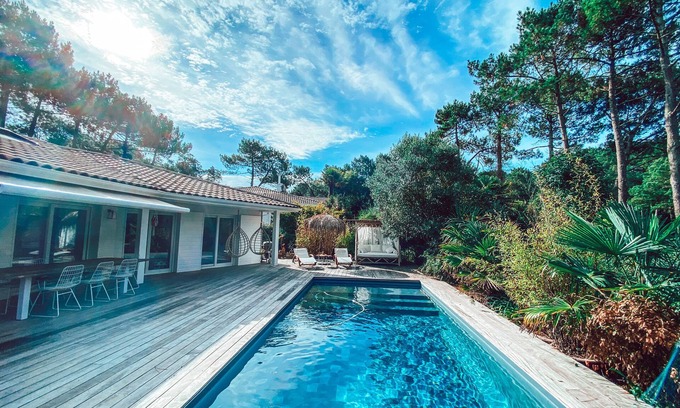 Seignosse Villa | Villa heated pool 4 bedrooms - golf and surf beaches - Seignosse Hossegor