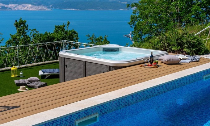 Lokva Rogoznica Villa | Villa Maruncela with sea and island views, 5 bedrooms, private pool, gym