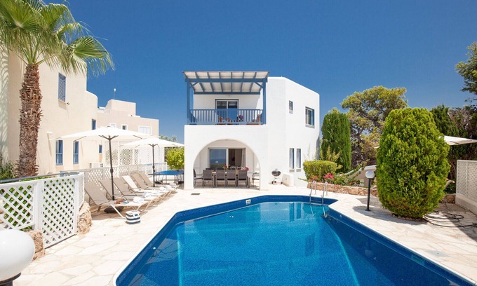 Kissonerga Villa | VILLA PEARL BAY - Excellent Location, 5 Beds, Private Pool, Great Views