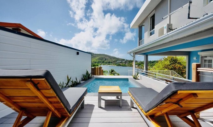 Tartane Villa | Villa Trésor de la Baie - Piscine, vue mer