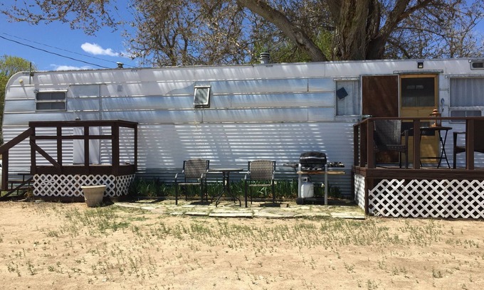 Baker House | Vintage remodeled 1952 trailer with wonderful views of the mountains.