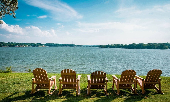 Steele Creek House | Waterfront, 100- Year-old Wood Cabin #16 at Long Cove Resort by Redawning