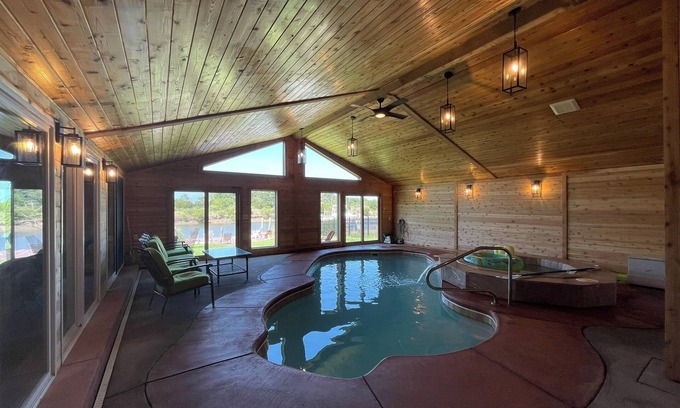 Fox Hill - Grandview House | Waterfront Escape with Indoor Cedar Pool & Hot Tub-Chesapeake Bay Retreat