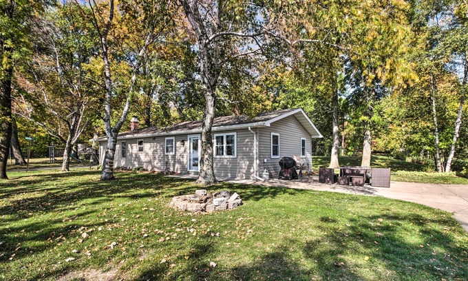 Onamia Cabin | Waterfront Onamia Retreat w/Dock & Fire Pit!