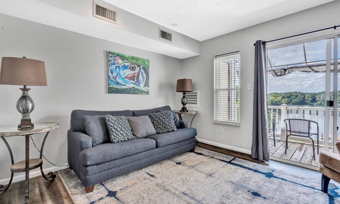 North Shore Condo | Waterfront Striper’s Landing condo with views, pool & boat launch - near dining