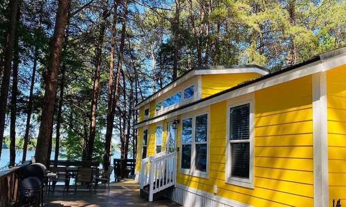 Steele Creek House | Waterfront Two Bedroom Cabin #14 at Long Cove Resort by Redawning