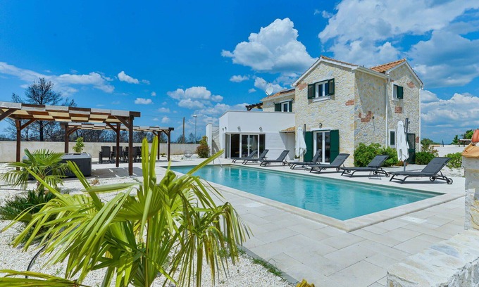 Zaton Villa | Wonderful private villa for 10 guests with A/C, private pool, WIFI, hot tub, TV and patio