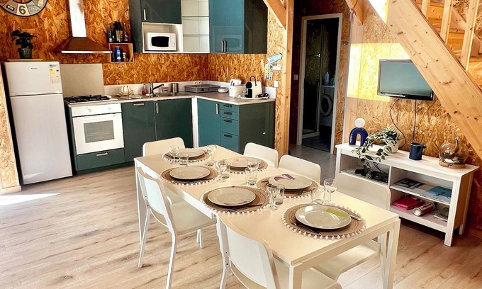 Vendays-Montalivet Ski Chalet | Wooden chalet - 3 min walk from the ocean 🌊☀️