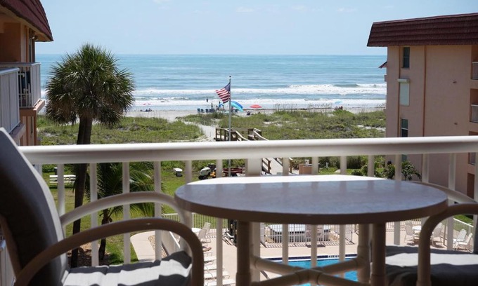 Cocoa Beach House | WOW! Updated Oceanfront, Pool Front Spanish Main Condo 45!
