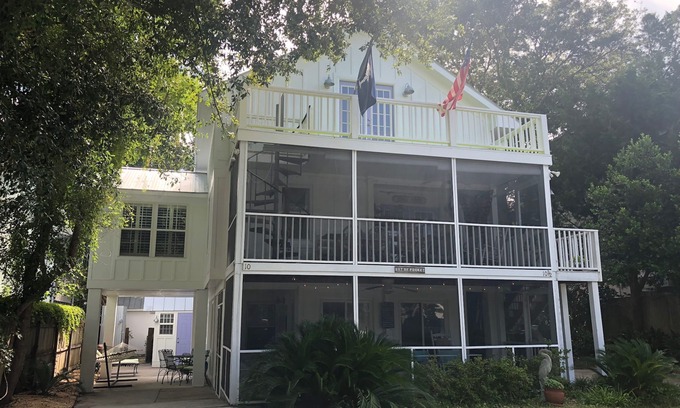 Isle of Palms Cottage | Your Perfect Island Getaway Only 250 Yards from Beach! 1st Floor of Duplex House