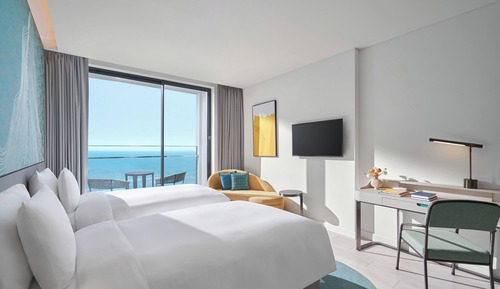 Deluxe Room, 2 Twin Beds, Balcony, Sea View