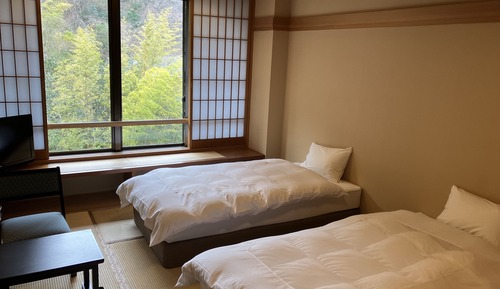 Japanese-Style Twin Room (8-tatami mats in size and 2 beds), Non Smoking
