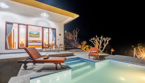 Deluxe Double Room, Private Pool, Hill View