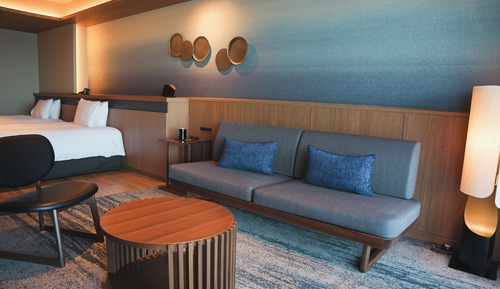 Western-style Deluxe Twin Room on Higher Floor with Open-Air Bath, 2 extra beds,Max 4 pax,NonSmoking
