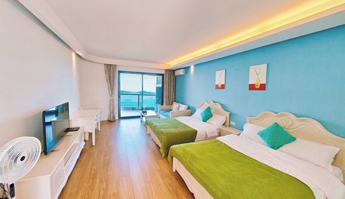 Superior Apartment, 2 Queen Beds, Sea View
