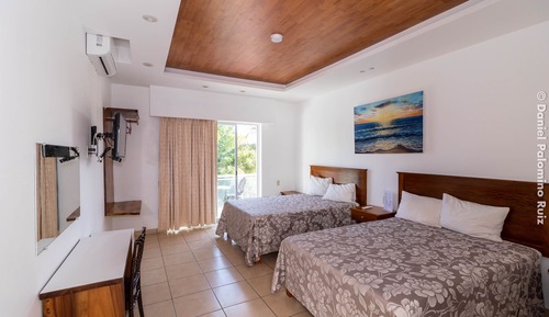 Classic Double Room, 2 Double Beds, Non Smoking, Partial Ocean View