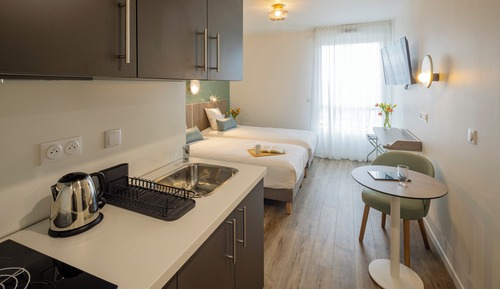 Comfort studio, 2 single beds