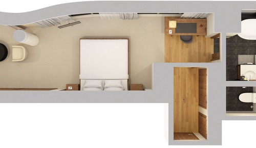 Studio Suite, Mobility Accessible, Corner