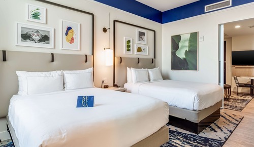 Suite, 2 Queen Beds with Kitchen and Sofa