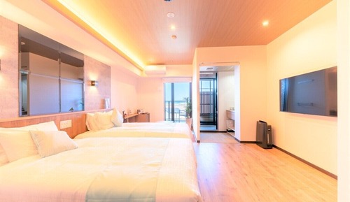 [Western Modern Japanese-Western Room] 35m²  + Private Terrace 7m², Shigaraki-yaki Open-air Bath