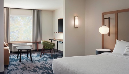 Suite, 1 King Bed with Sofa bed, Non Smoking, City View (Mobility/Hearing Access, Roll-in Shwr)