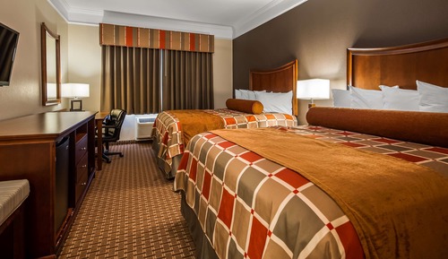 Standard Room, 2 Queen Beds, Non Smoking, Refrigerator & Microwave