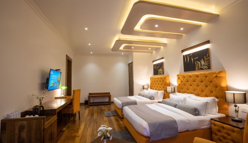 Premium Quadruple Room, Multiple Beds, Bathtub, Lake View