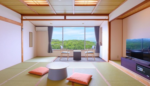 Standard Japanese-Style Room with 12 Tatami Mats (Sea side) - Indoor Bath - No-Smoking