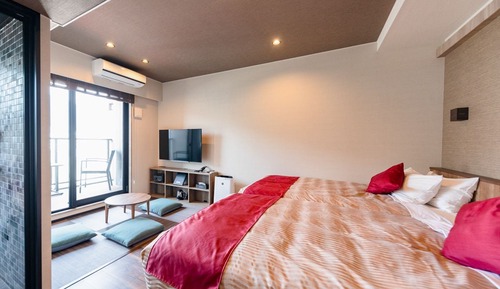 Western modern deluxe Japanese estern room with open-air bath, Non-Smoking
