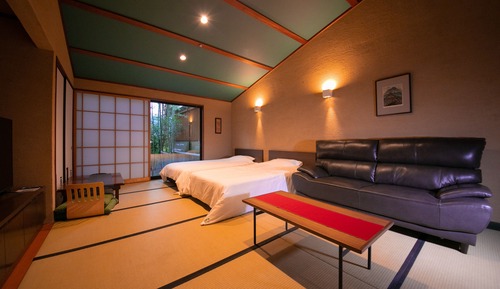 Twin room with open-air hot spring bath Hisui(101), Non-Smoking