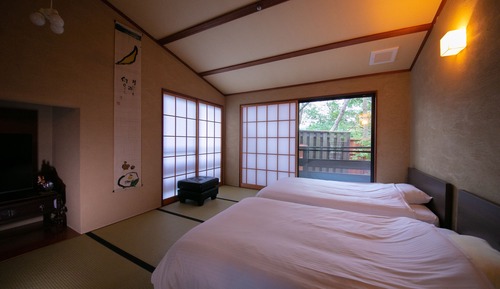 Twin room with open-air hot spring bath Sango(103), Non-Smoking