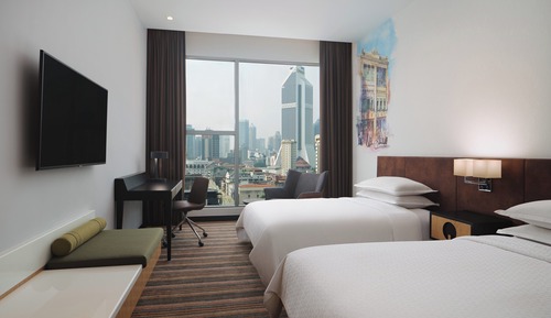Room, 2 Double Beds, Non Smoking, City View