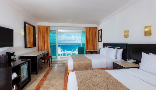 Luxury Double Room, 2 Double Beds, Balcony, Ocean View