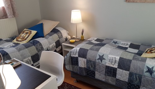 Economy Twin Room, 2 Twin Beds, Shared Bathroom, Courtyard View