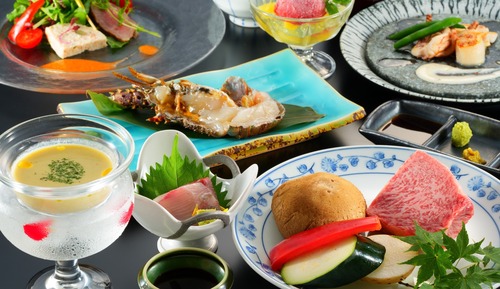 Main Building Japanese Western Room with Indoor Bath, Non Smoking -Teppan Turumi at 19:30