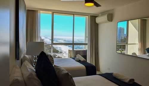 Deluxe Apartment, 2 Bedrooms, Beach View