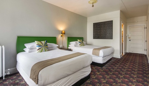 Standard Room, 2 Queen Beds, Private Bathroom, No Air Conditioning
