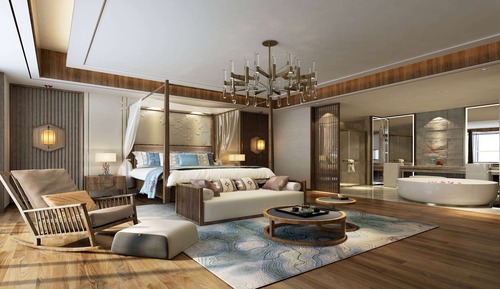 Deluxe Suite, 1 King Bed with Sofa bed, Smoking, River View (Hotel Indoor Scene)