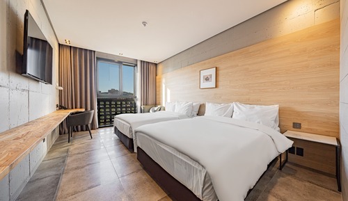 Family Twin Room, 2 Double Beds, City View