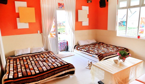 Design Quadruple Room, 2 Queen Beds, Garden View