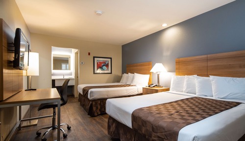 Standard Room, 2 Queen Beds, Non Smoking, Refrigerator & Microwave