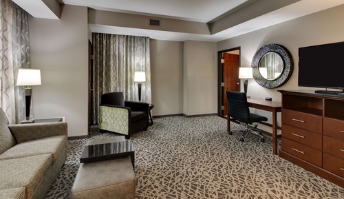 Suite, 1 King Bed, Accessible, Refrigerator & Microwave (Hearing Accessible)